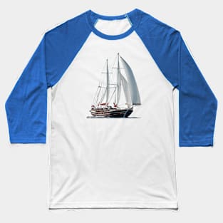 Turkish Gulet Under Sail Baseball T-Shirt